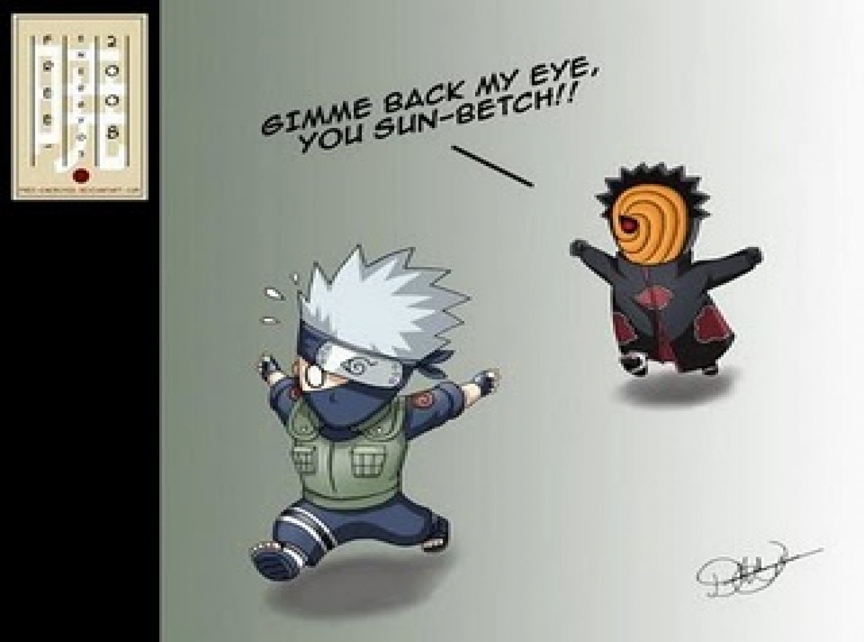 Tobi e Kakashi XD 